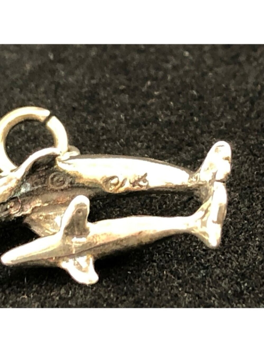 Sterling Silver 925 Dolphin Charm Pendant 2.02g - Picture 4 of 7